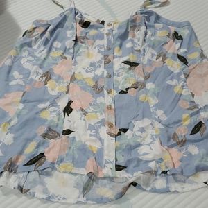 Torrid floral linen blouse